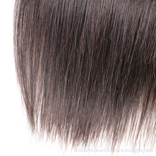 8a Grade Unprocessed Peruvian Virgin Straight Hair 3 Bundles with Closure Straight Hair Extensions For Black Women